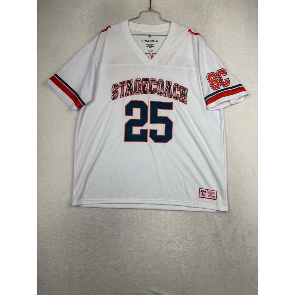 Stagecoach 2025 California Country Music Festival Jersey Mens 2XL White v-neck